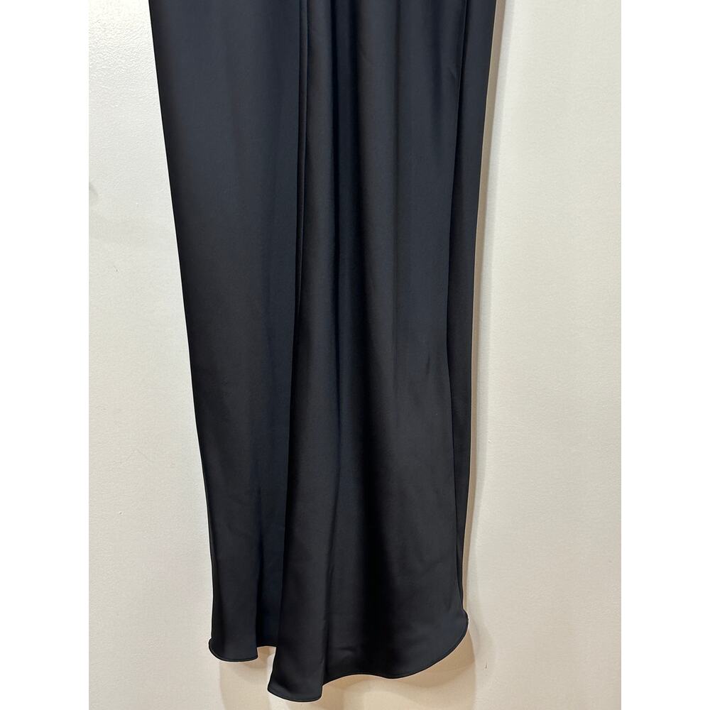 Ramy Brook Quinn Plunge-Neck Gown Dress Black Size 10 NWT Bold Front Slit - Picture 13 of 14